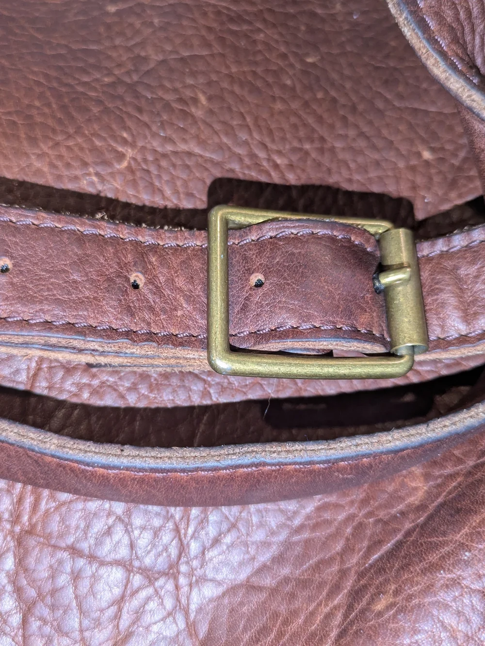 Dr. Martens Brown Pebbled Leather Messenger Laptop Briefcase Crossbody Bag